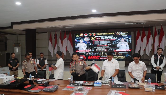 Polda Gorontalo Ungkap Kasus 3C, Narkoba-Pertambangan Tanpa Izin