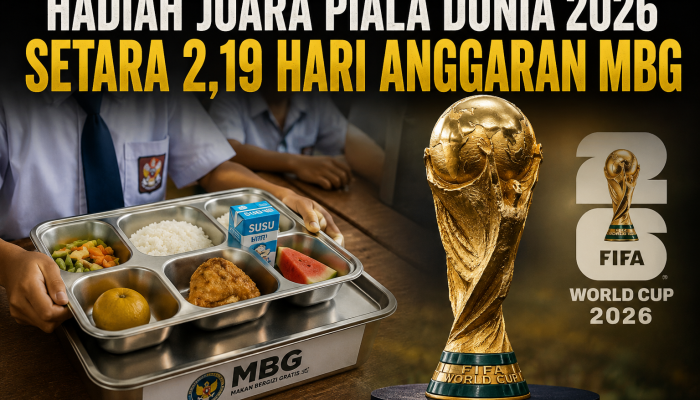 Hadiah Juara Piala Dunia 2026 Setara Dua Hari Anggaran MBG: Besarnya Anggaran Harus Berbanding Lurus dengan Manfaat