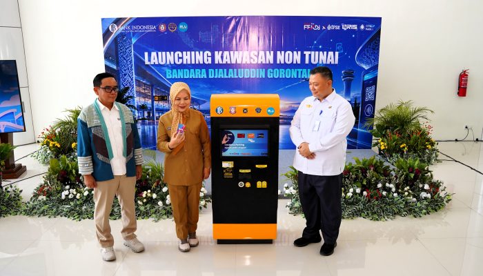 Dukung Akselerasi P2DD, Bank Indonesia Gorontalo Bersama BLU Bandar Udara Launching Kawasan Non Tunai di Bandara Djalaludin