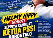 Helmy Hippy Soroti Sepinya Kandidat Ketua PSSI Gorontalo